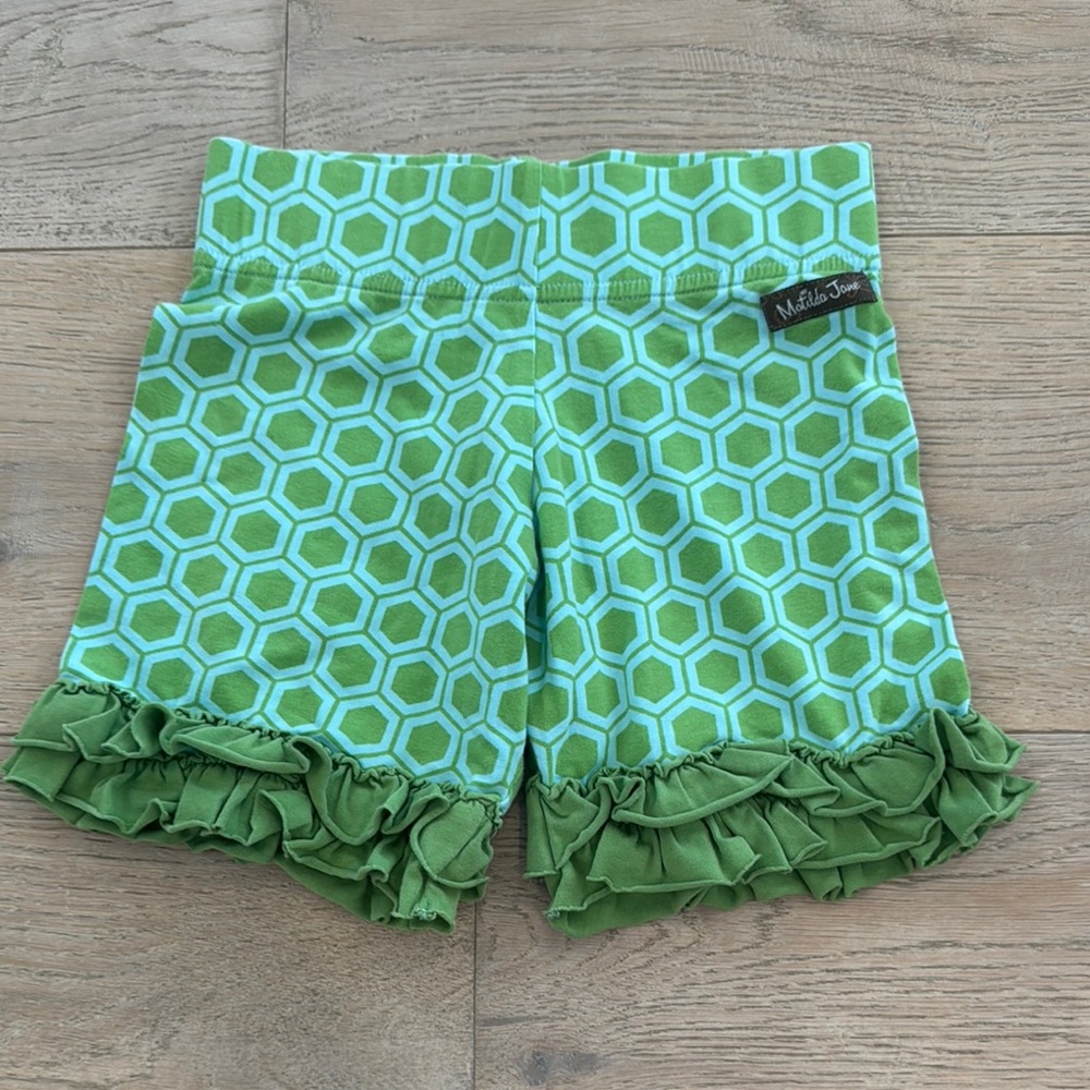 Matilda Jane Green Honeycomb Ruffle Shorties
